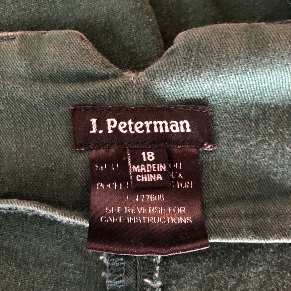 J Peterman green denim high waist wide leg jeans - Picture 8 of 8